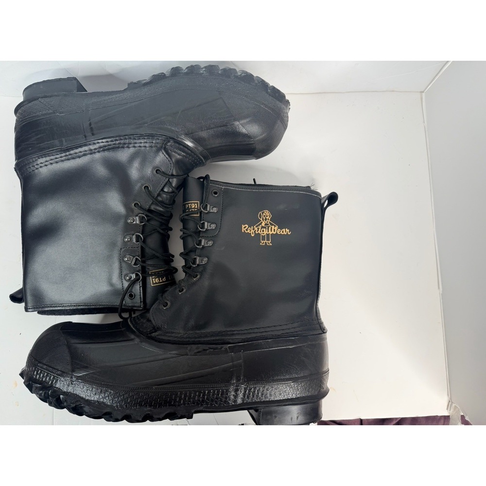 RefrigiWear Steel Shank Work Boots Size‎ 12 Black ANSI Z41 PT91